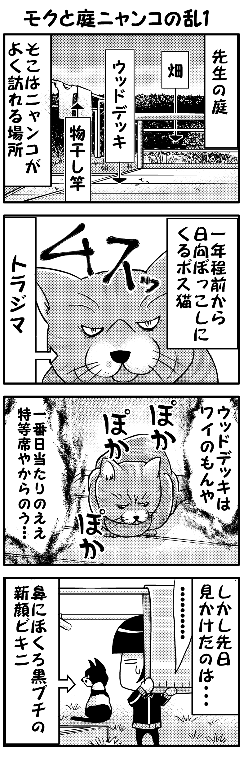 モクと庭ニャンコの乱1(前）